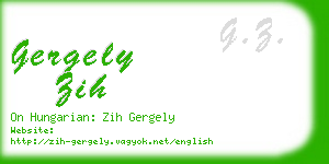 gergely zih business card